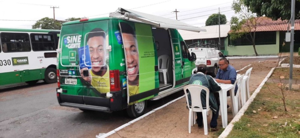 Comunidade do bairro Residencial Coxipó receberá van do programa Sine da Gente; serviço oferece oportunidades de empregos e orientações para seguro-desemprego