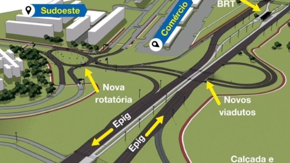 Acesso a vias da Octogonal e do Sudoeste será interditado a partir de sábado (15)