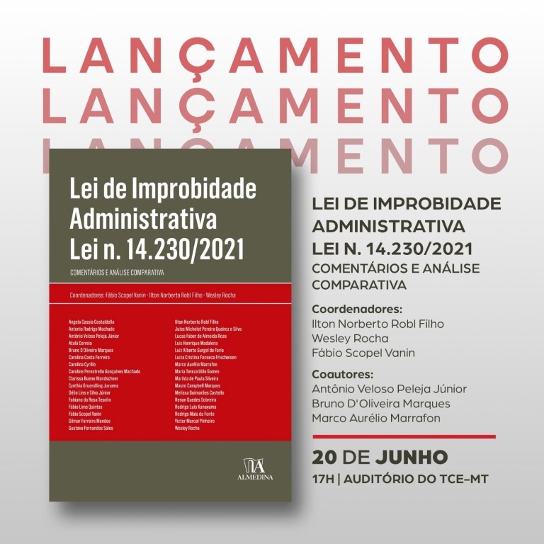Congresso Regional sediará lançamento de livro sobre improbidade administrativa