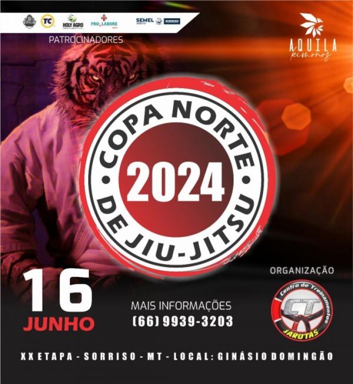 20ª Copa Norte de Jiu-Jitsu reunirá atletas de 14 municípios de MT