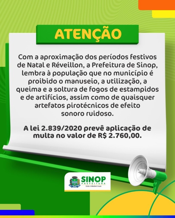Com aproximação de períodos festivos, Prefeitura lembra que soltar fogos de artifício é proibido e pode acarretar em multa
