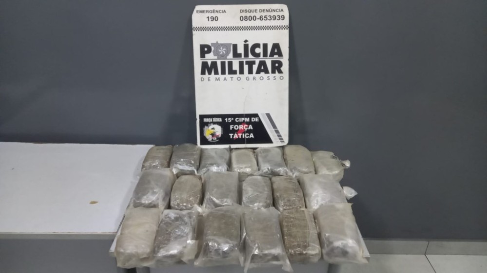 Força Tática e Gefron apreendem 19 tabletes de skank e prendem homem por tráfico de drogas