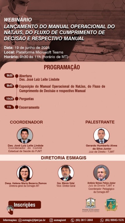 Lançamento do Manual Operacional do NatJus é tema de webinário; inscreva-se até amanhã!