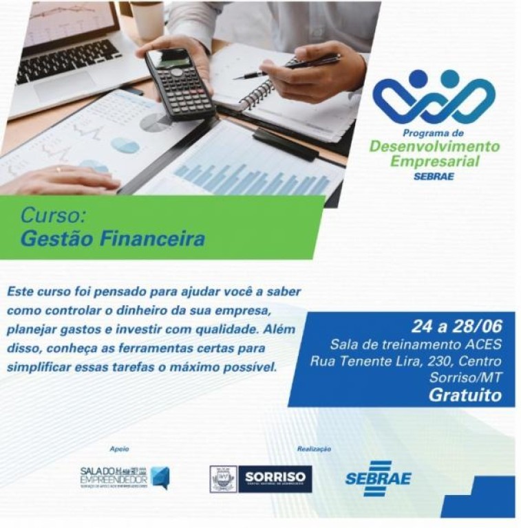 Abertas inscrições para Capacitação em Gestão Financeira nível intermediário