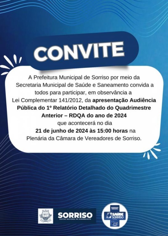 Saúde realiza audiência pública para apresentação de 1.º Relatório Quadrimestral de 2024