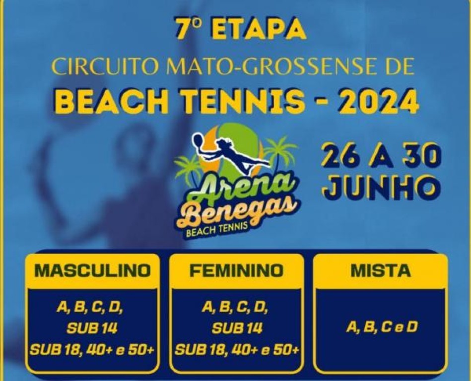 Evento de Beach Tennis atrairá mais de 200 competidores em Sorriso