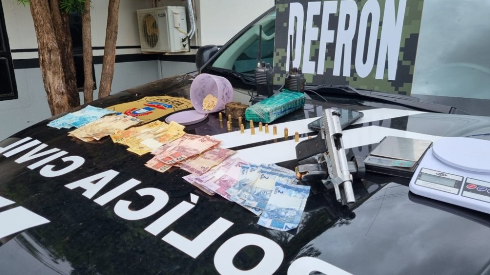 Traficante é preso em flagrante pela Polícia Civil após exibir arma de fogo em ruas de Vila Bela