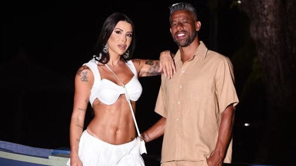 Esposa de Léo Moura é comparada com Gracyanne Barbosa: ‘Deixa o Belo saber!’