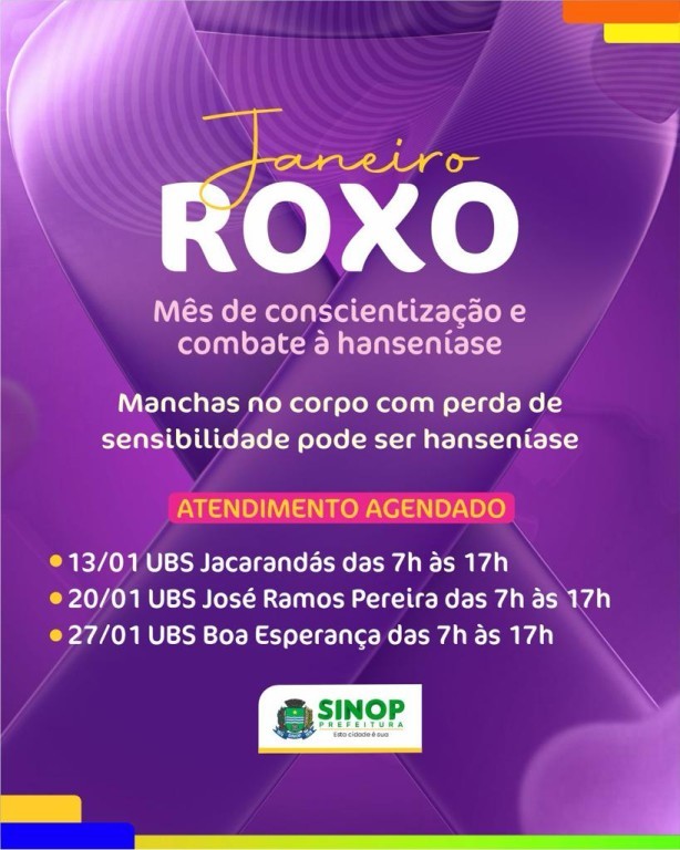 Janeiro roxo: neste sábado tem mutirão de atendimentos agendados