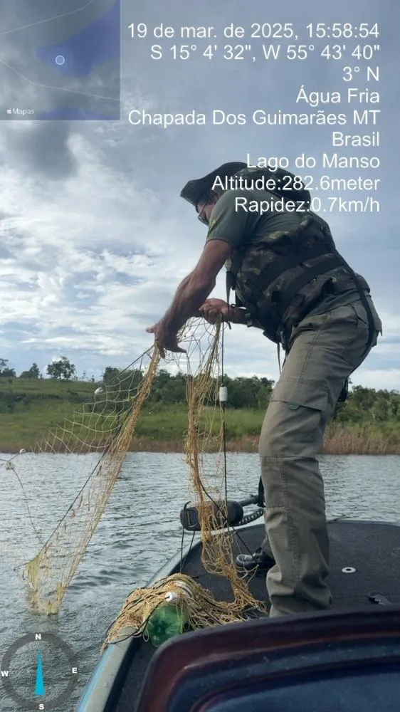 Polícia Militar 1ª CIPM apreende pescado e uma espingarda calibre .22 com 56 munições