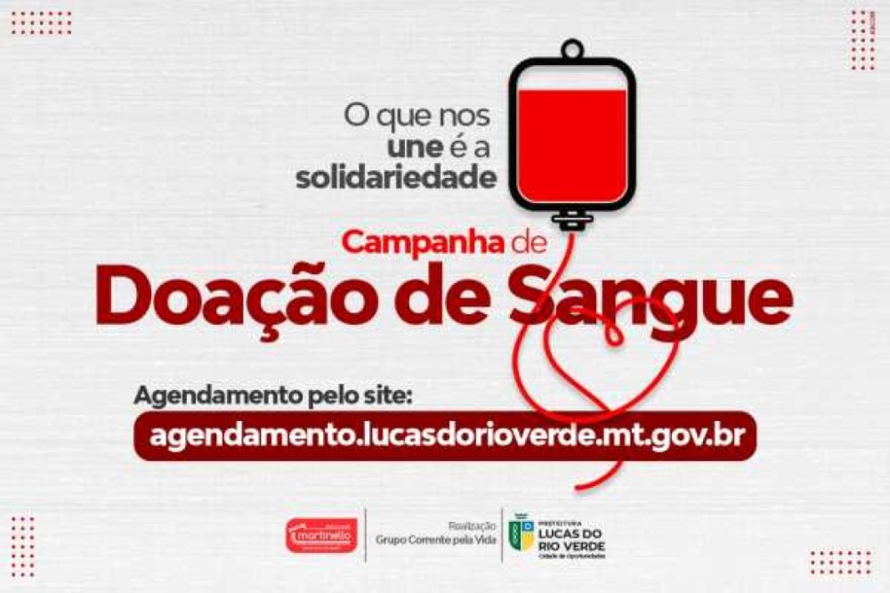 Primeira campanha de doação de sangue do ano será neste sábado (20)