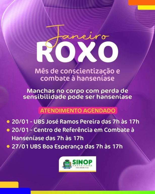 Sábado (20) tem mutirão de atendimentos agendados contra Hanseníase