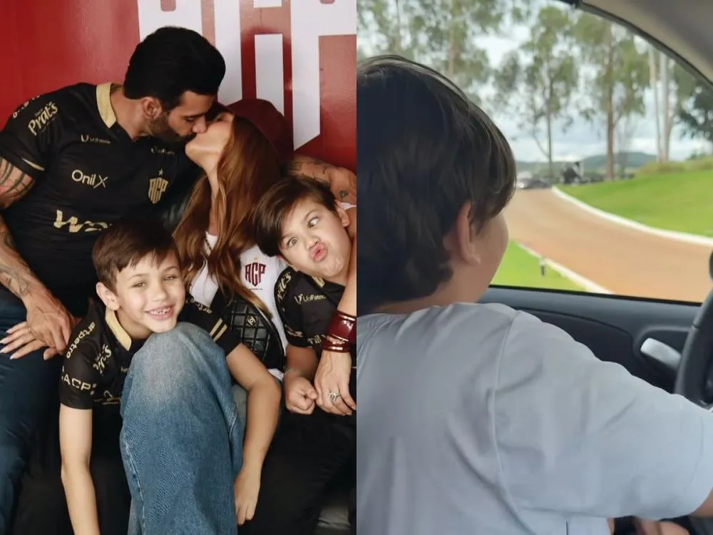 Filho de Andressa Suita e Gusttavo Lima dá volta de carro na fazenda da família Com apenas 7 anos, Gabriel impressionou ao aparecer dirigindo pelo “quintal” da família, em vídeo publicado por Andressa Suita