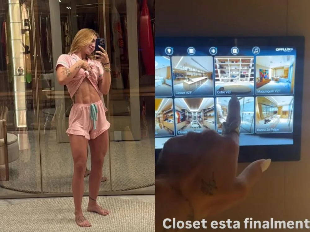 Sonho de princesa! Virginia Fonseca mostra detalhes do closet após reforma O espaço faz parte de uma ampla renovação em sua mansão, feita para atender aos desejos da apresentadora