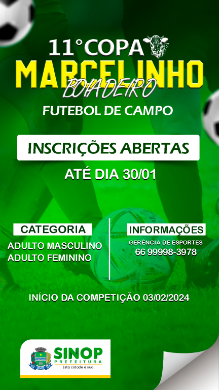 Inscrições para a Copa Marcelinho Boiadeiro terminam na próxima semana