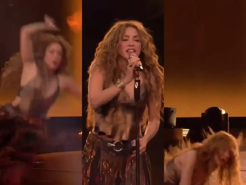 Shakira leva tombo durante coreografia de “Whenever, Wherever” em show no Canadá A apresentação faz parte da turnê Las Mujeres Ya No Lloran, que marca o retorno de Shakira aos palcos após sete anos