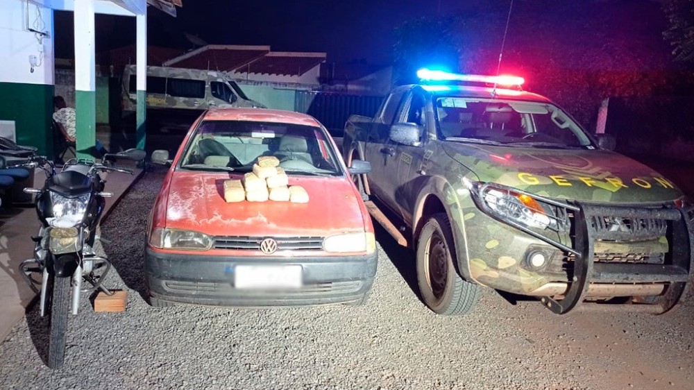 Gefron prende dois suspeitos com nove tabletes de drogas na MT-343