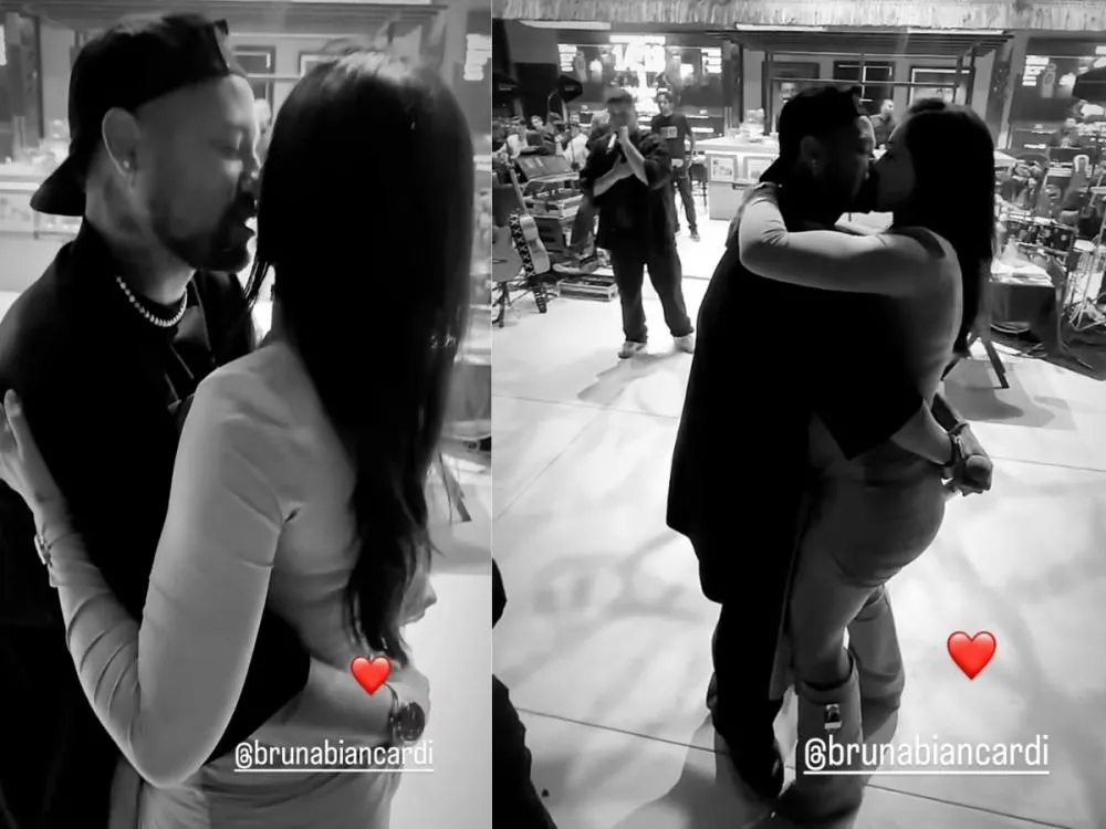 Neymar surge em clima de romance com Bruna Biancardi na reta final da gravidez O jogador compartilhou o registro com a influenciadora nas redes sociais