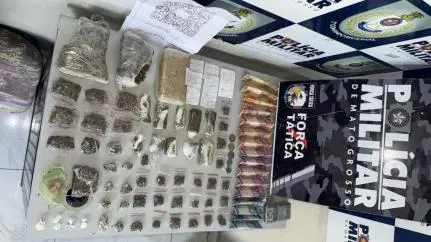 Três são presos por tráfico de drogas em Cuiabá; 57 porções foram apreendidas