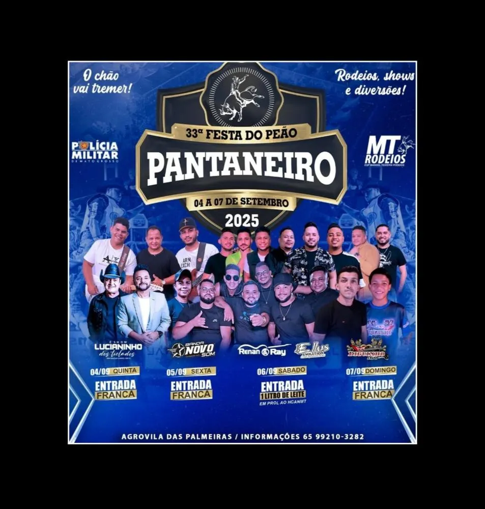 33ª EDIÇÃO: Festa do Peão Pantaneiro faz pela primeira vez o Rodeio em cavalos