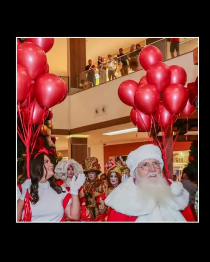 Chegada do Papai Noel no Shopping Estação Cuiabá. Já pode anotar na agenda!