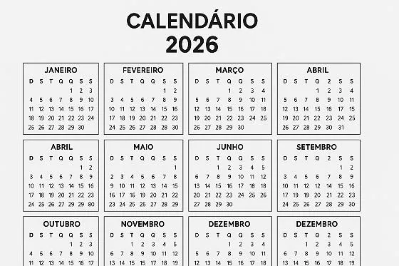 2026 terá 10 feriados nacionais e nove pontos facultativos; veja o calendário Datas incluem Carnaval, Corpus Christi e vésperas de Natal e Ano-Novo