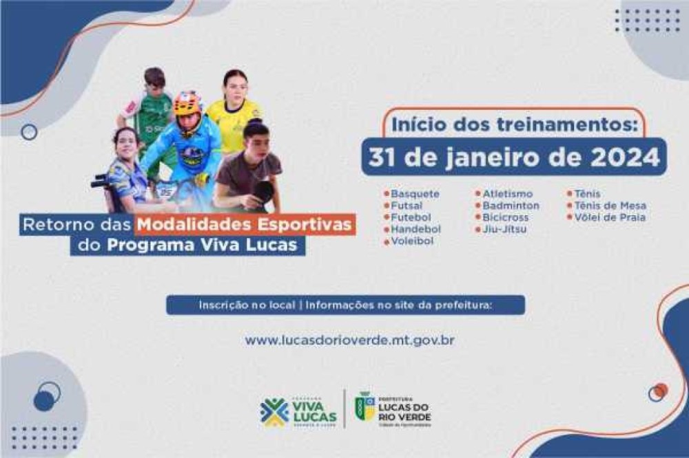 Programa Viva Lucas retoma atividades esportivas na quarta-feira (31)