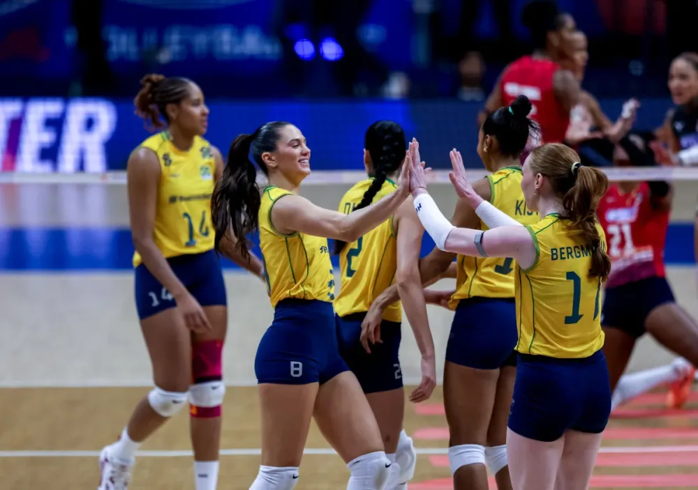 Brasil vence a República Dominicana por 3 sets a 1 na VNL