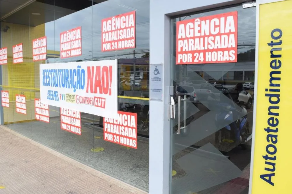 Bancários de Mato Grosso aderem a paralisação nacional de 24 horas nesta quinta-feira