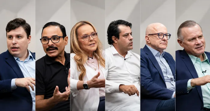 Da esquerda para a direita: Maurício Coelho, Sargento Laudicério Machado, Natasha Slhessarenko, Rafaell Milas, Otaviano Pivetta e Wellington Fagundes.Foto: Helder Faria