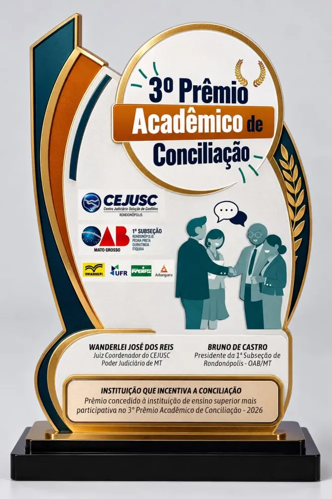 Prêmio Acadêmico de Conciliação reúne estudantes de Direito em Rondonópolis