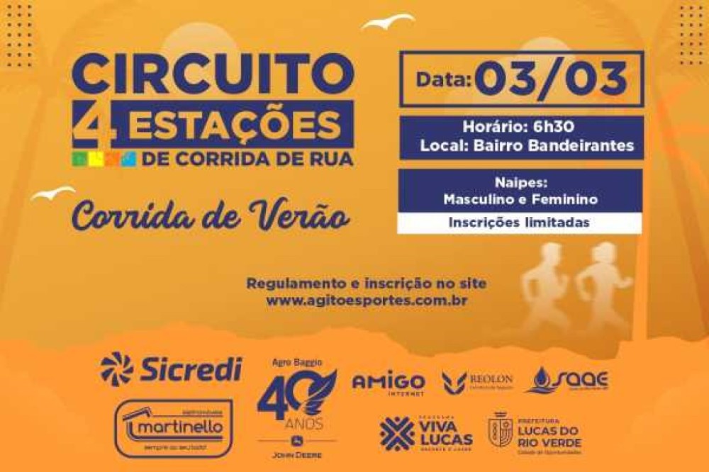 Inscrições abertas para a Corrida de Verão