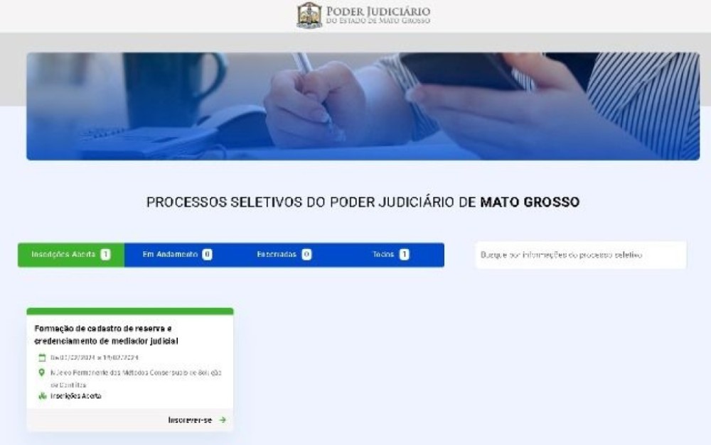 Portal do Processo Seletivo permite agilidade e transparência nos seletivos do Poder Judiciário
