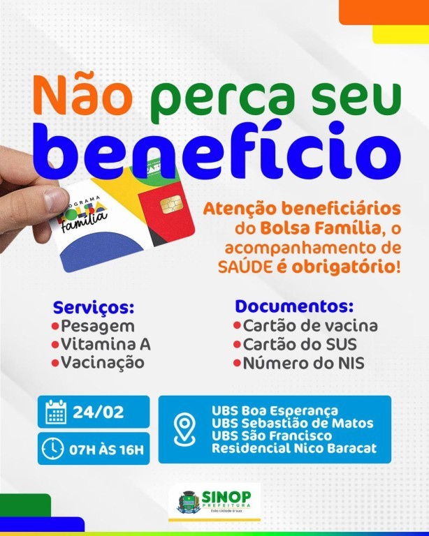 Neste sábado (24) tem pesagem do Bolsa Família: confira os locais
