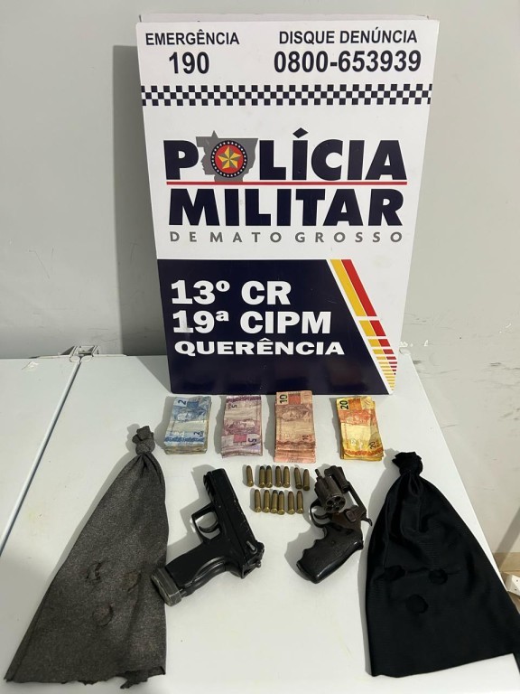 Três são presos pela PM por roubo em supermercado e porte ilegal de arma de fogo