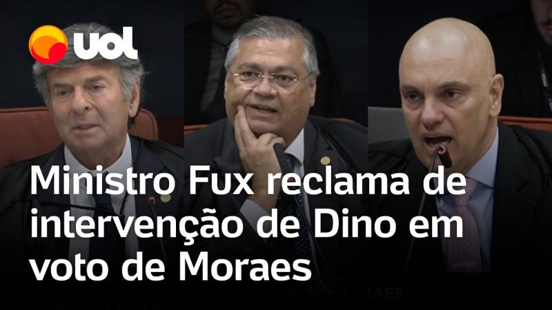 Fux reclama de intervenção de Dino no voto de Moraes, e ministro rebate: 'Pode dormir em paz'