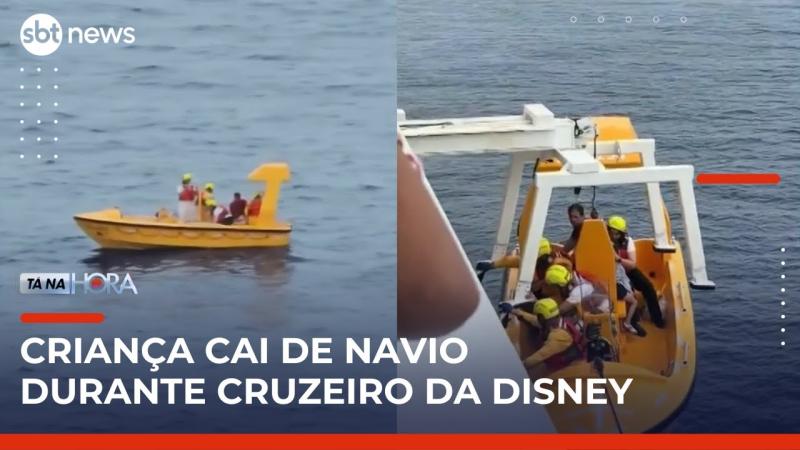Criança cai de navio de cruzeiro da Disney e pai pula em alto mar para salvá-la