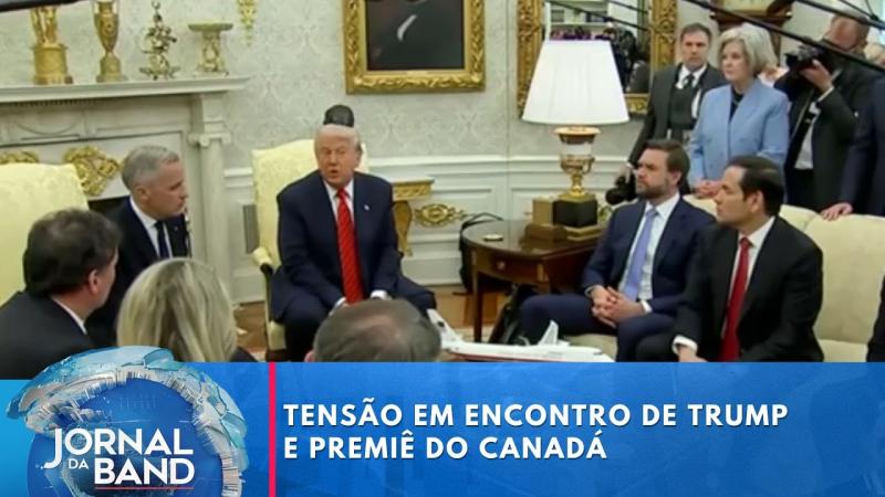 Tensão em encontro de Trump e premiê do Canadá