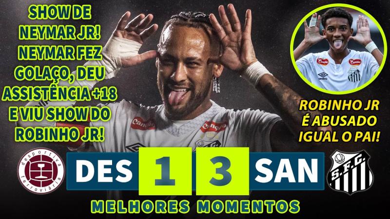 SHOW DE NEYMAR E ROBINHO JR! NEYMAR VOLTOU, FEZ UM GOLAÇO E DEU UMA ASSISTÊNCIA INSANA!