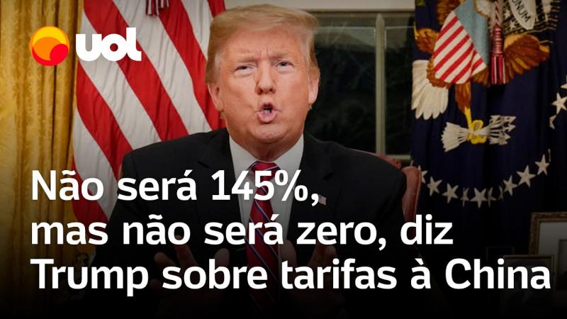 Trump recua e diz que vai reduzir tarifas contra a China: 'Não será 145%, mas também não será zero'