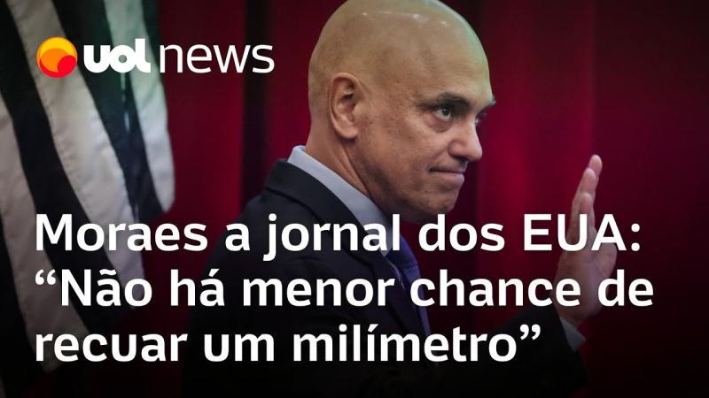 Moraes sobre Bolsonaro em entrevista ao Washington Post: 'Não há chance de recuar um milímetro'