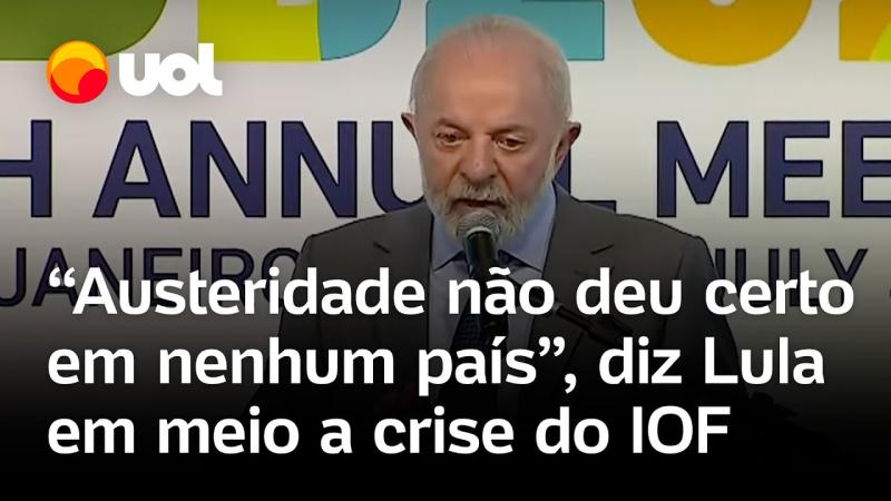 Lula afirma que modelo de austeridade 'não deu certo em nenhum país', em meio à crise do IOF