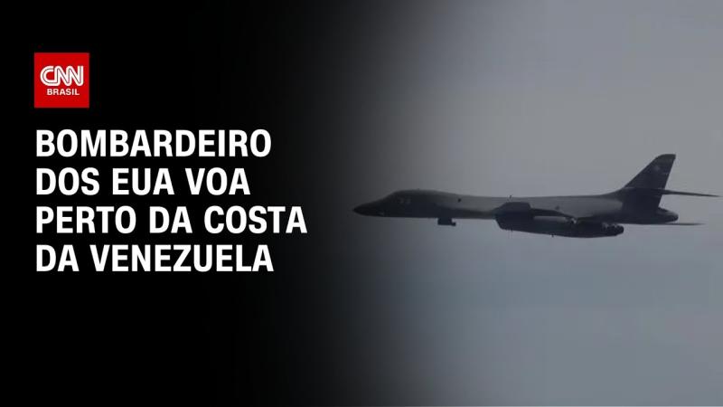 Bombardeiro B-1 dos EUA voa perto da costa da Venezuela
