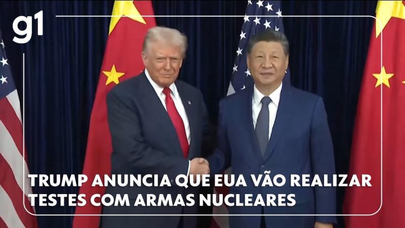 Trump anuncia que EUA vão realizar testes com armas nucleares imediatamente
