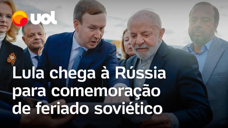 Lula chega à Rússia para comemorar feriado soviético e se reunir com Putin