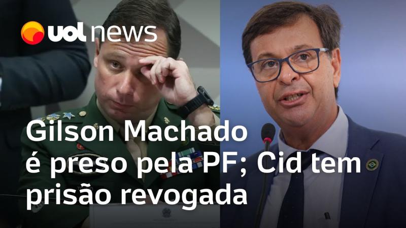 Gilson Machado é preso pela PF por ordem de Moraes; Mauro Cid tem prisão revogada pelo STF