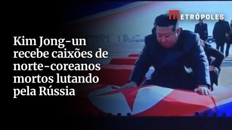 Kim Jong-un chora e cobre caixões de soldados da Coreia do Norte mortos pela Ucrânia