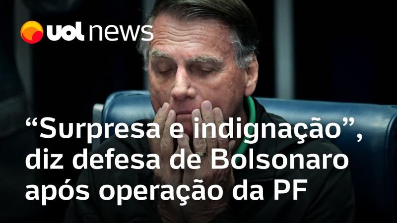 Defesa de Bolsonaro cita 'surpresa e indignação' com operação da PF e critica restrições de Moraes