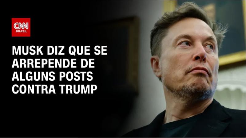 Musk diz que se arrependeu de publicações sobre Trump