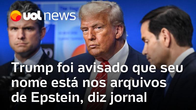 Trump foi avisado pelo próprio governo de que seu nome aparece em arquivos de Epstein
